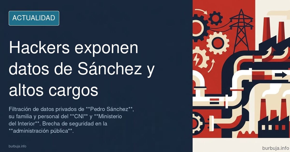 Hackers filtran los datos privados de Sánchez, su familia y altos cargos de Interior y el CNI