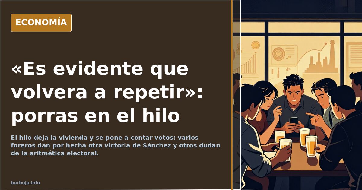 «Es evidente que volvera a repetir»: porras en el hilo