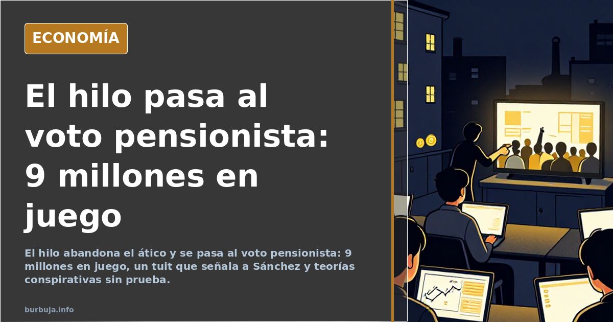 El hilo pasa al voto pensionista: 9 millones en juego