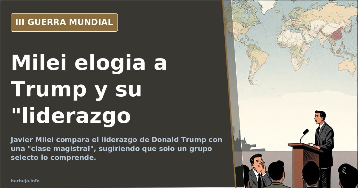 Boludo Milei "Clase Magistral,  solo un pequeño grupo de personas entendemos el gran liderazgo de Trump"