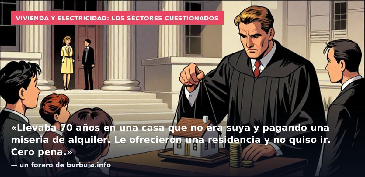 Vivienda y electricidad: los sectores cuestionados: «Llevaba 70 años en una casa que no era suya y pagando una miseria de alquiler. Le ofrecieron una residencia y no quiso ir. Cero pena.» — un forero de burbuja.info