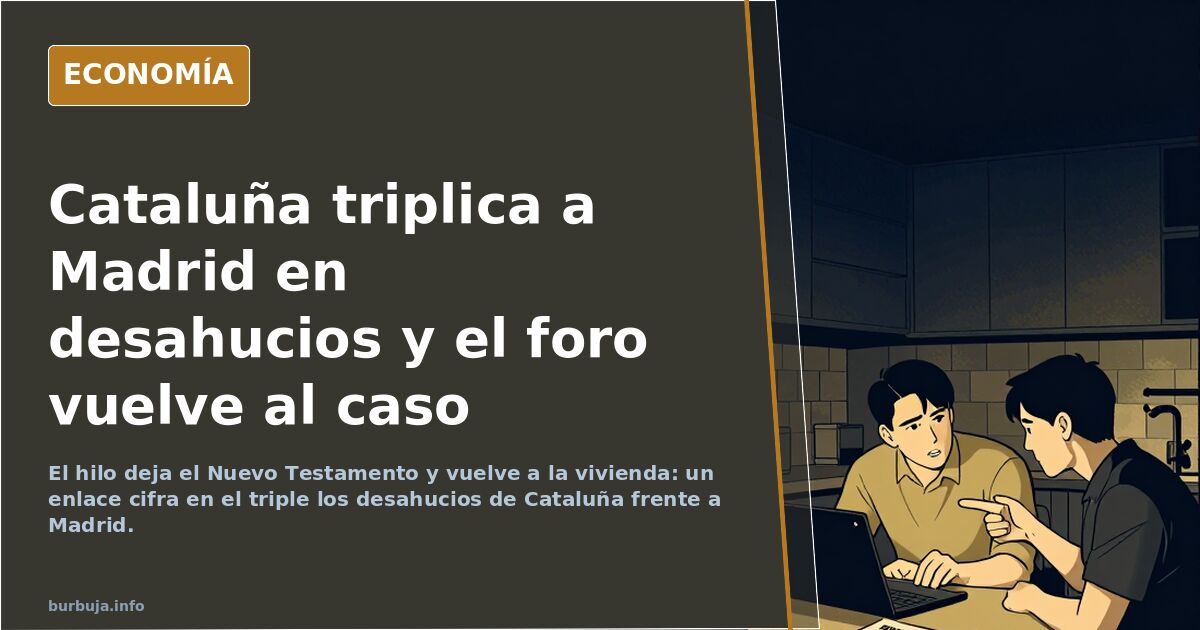 Cataluña triplica a Madrid en desahucios y el foro vuelve al caso