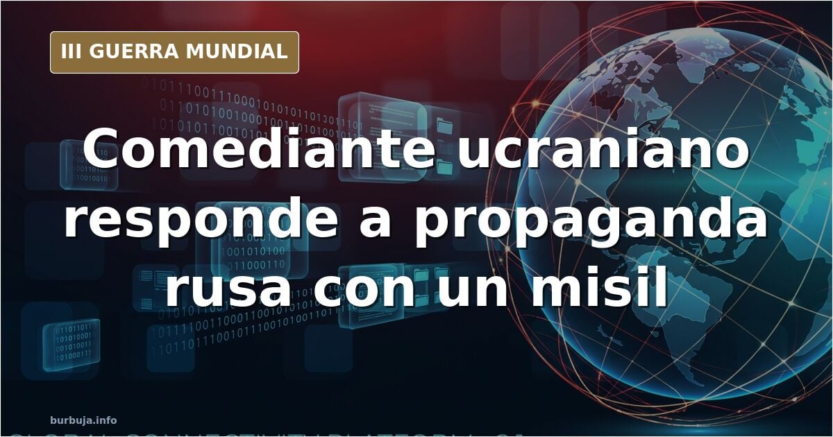 Propagandistas rusos preguntan al comediante ¿Cuando Iras a Moscu? este responde "Les llegare en un misil"