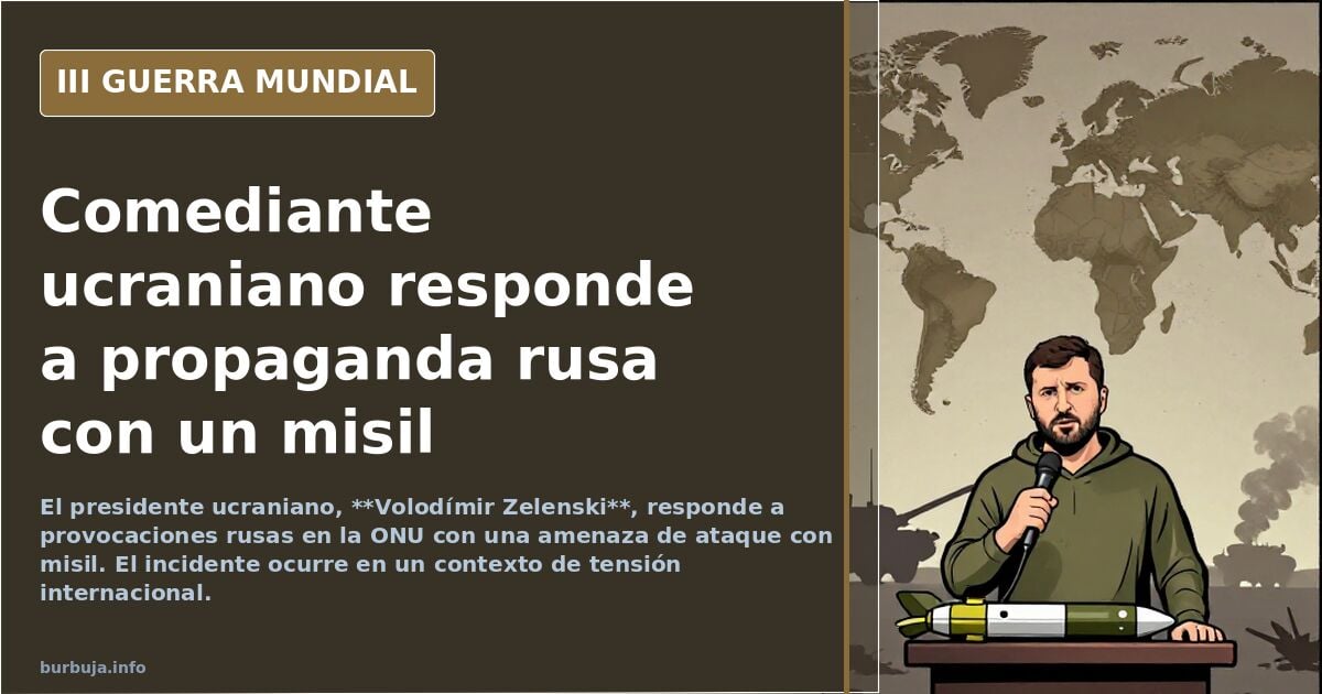 Propagandistas rusos preguntan al comediante ¿Cuando Iras a Moscu? este responde "Les llegare en un misil"
