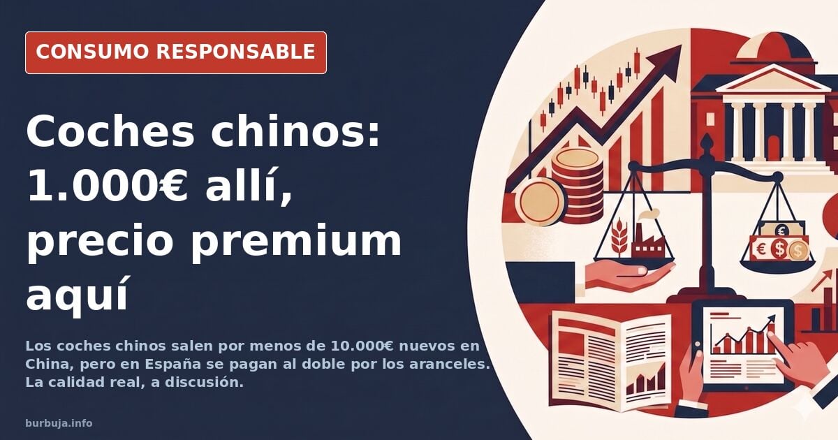 Interior de un coche chino con plásticos rígidos y pantalla táctil, detalle del salpicadero