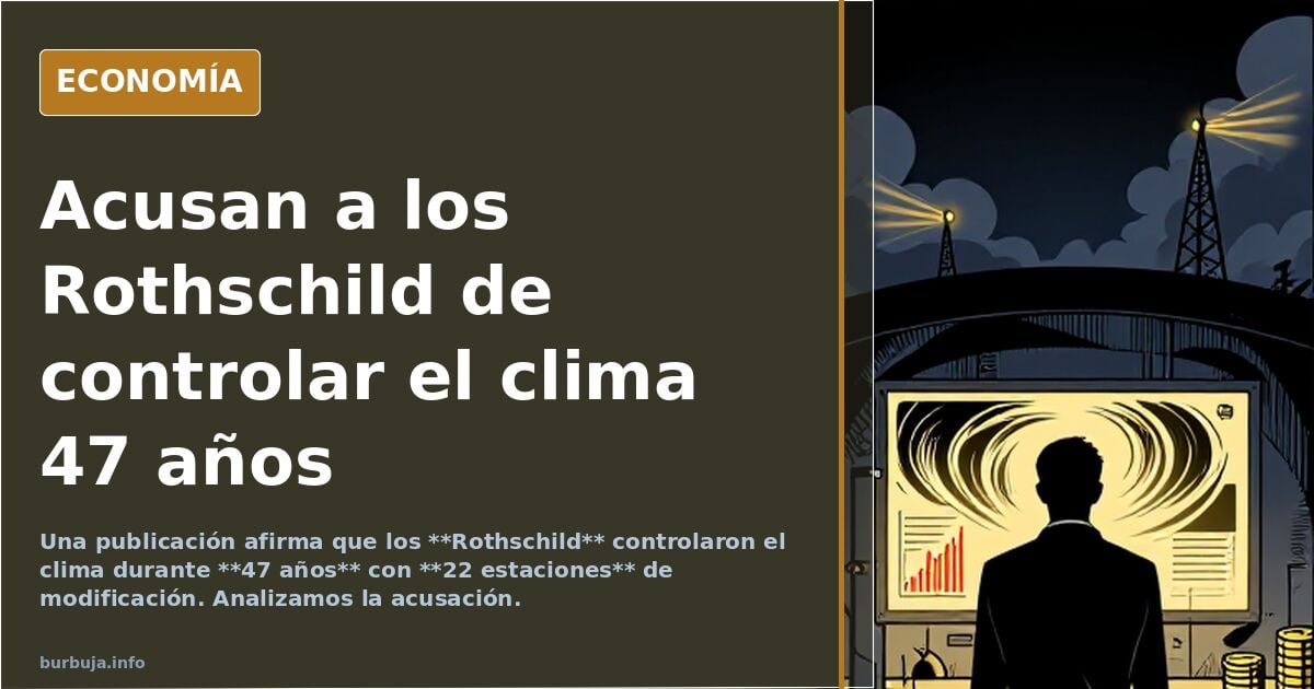 Los ROTHSCHILD han controlado el clima 47 años a través de una red de 22 estaciones de modificación climática