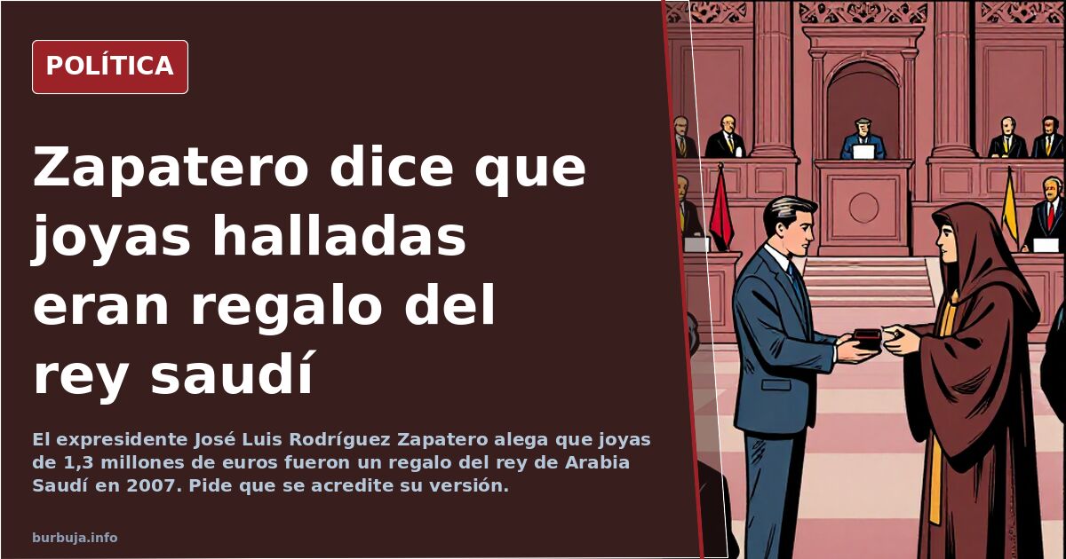 Zapatero alega por fin ante el juez que las joyas fueron un regalo del rey de Arabia Saudí hace 19 años