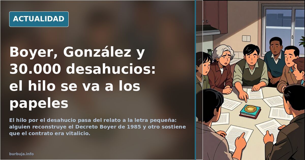 Boyer, González y 30.000 desahucios: el hilo se va a los papeles