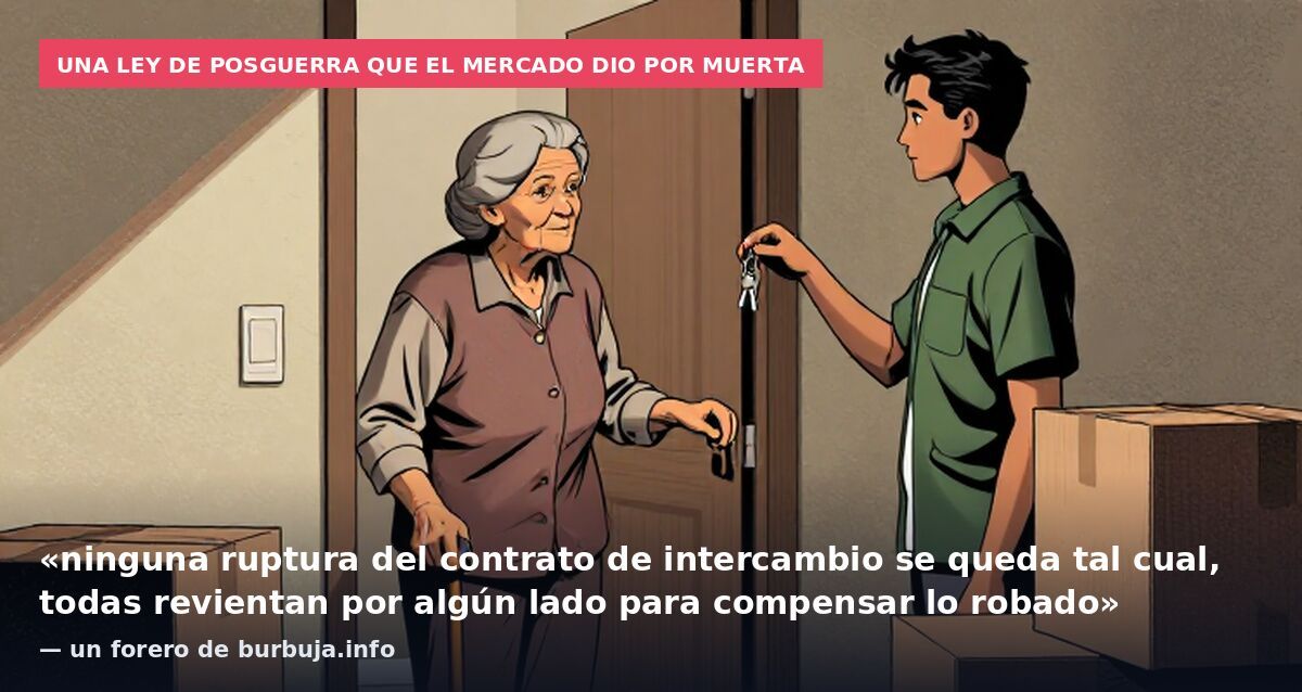 Una ley de posguerra que el mercado dio por muerta: «ninguna ruptura del contrato de intercambio se queda tal cual, todas revientan por algún lado para compensar lo robado» — un forero de burbuja.info