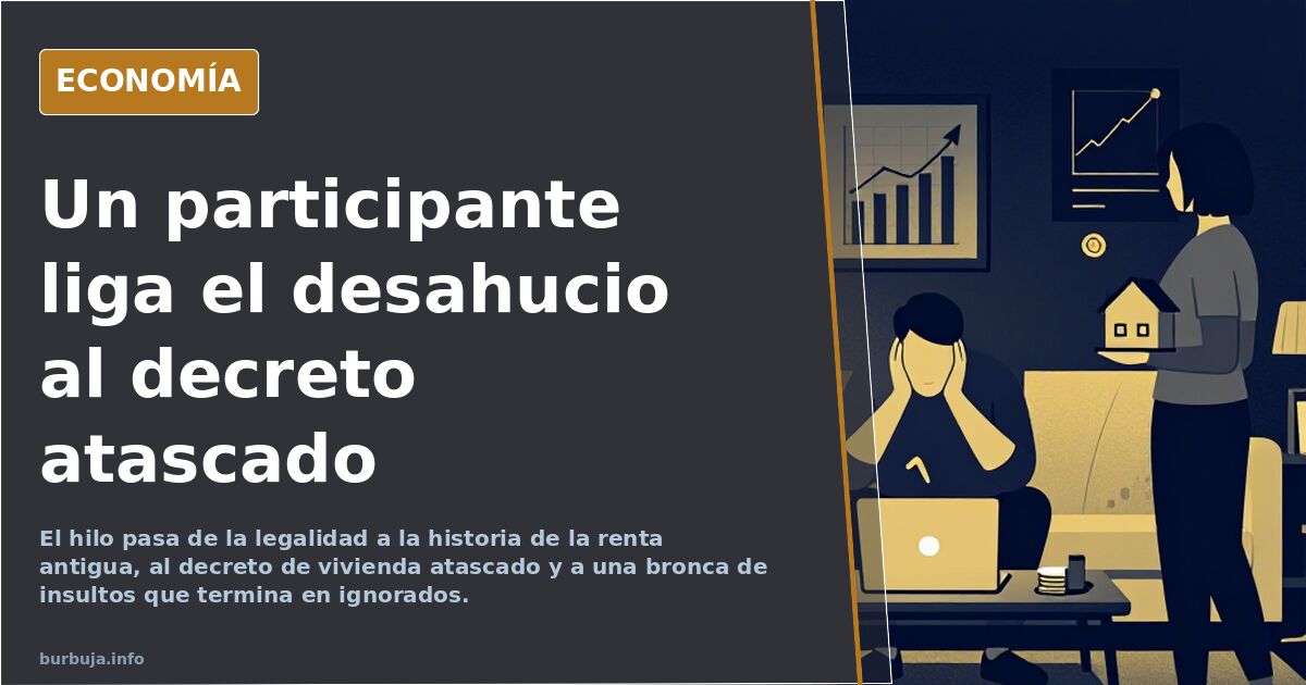Un participante liga el desahucio al decreto atascado