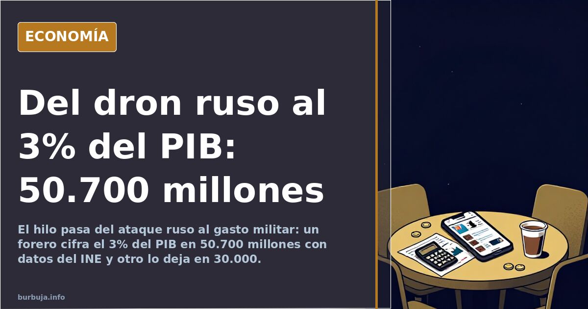 Del dron ruso al 3% del PIB: 50.700 millones