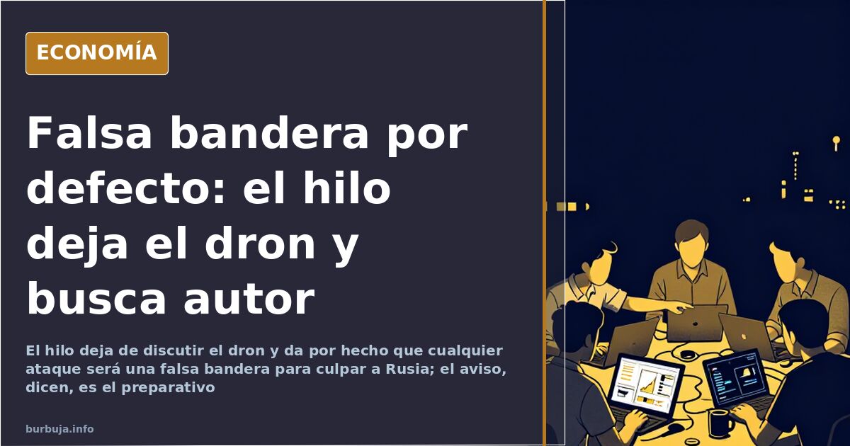 Falsa bandera por defecto: el hilo deja el dron y busca autor