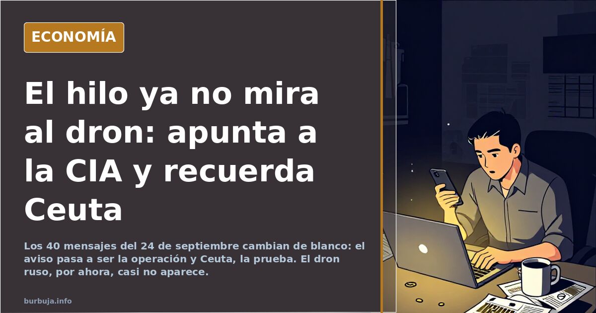 El hilo ya no mira al dron: apunta a la CIA y recuerda Ceuta