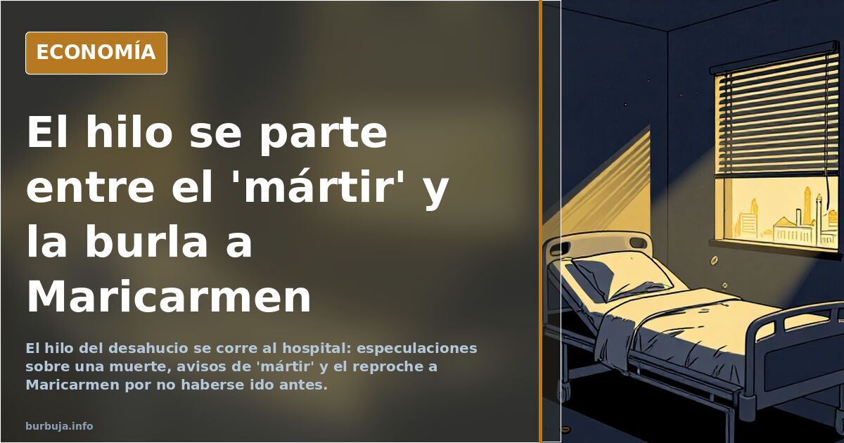 El hilo se parte entre el 'mártir' y la burla a Maricarmen