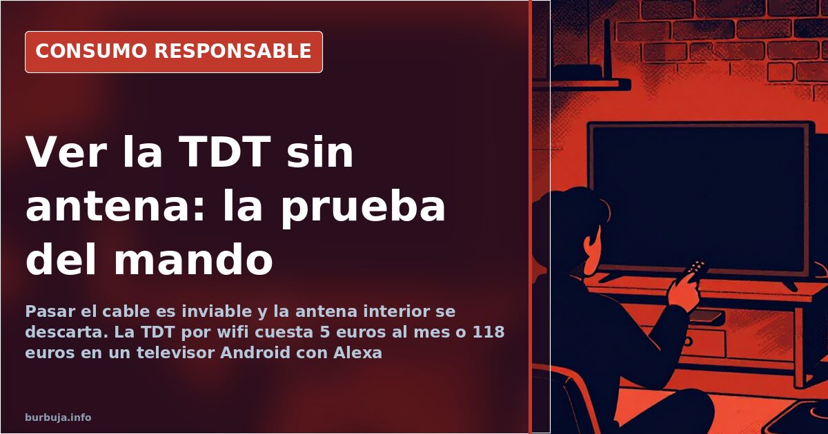 Televisor de 32 pulgadas en una habitación conectado por wifi para ver la TDT sin antena ni cable