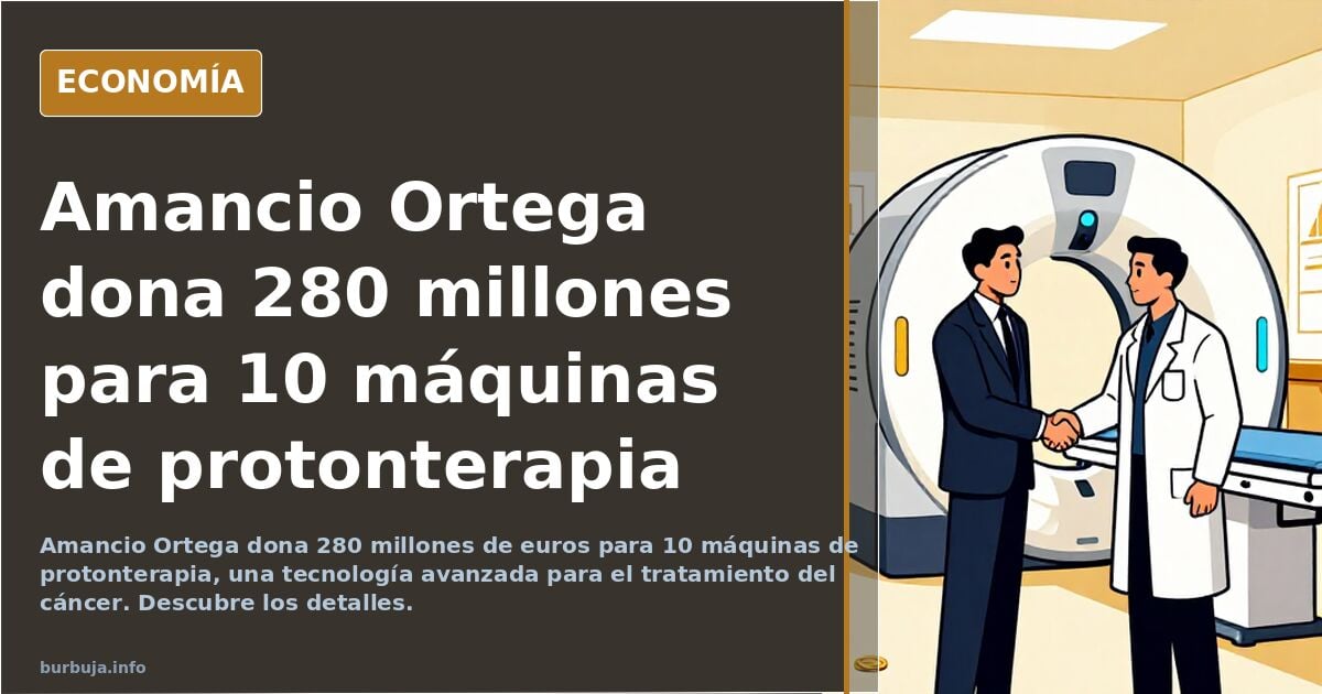 Amancio Ortega dona 10 máquinas de protonterapia 280 millones de euros