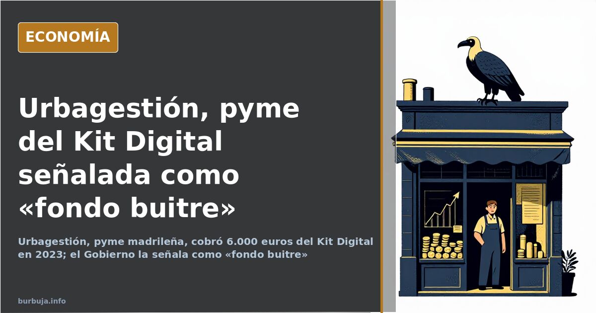 Documentos oficiales y gráficos que ilustran la subvención del Kit Digital concedida a la pyme Urbagestión en el caso Maricar