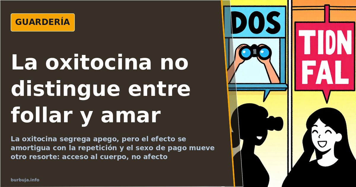 No se distingue a simple vista el amor del desahogo sexual