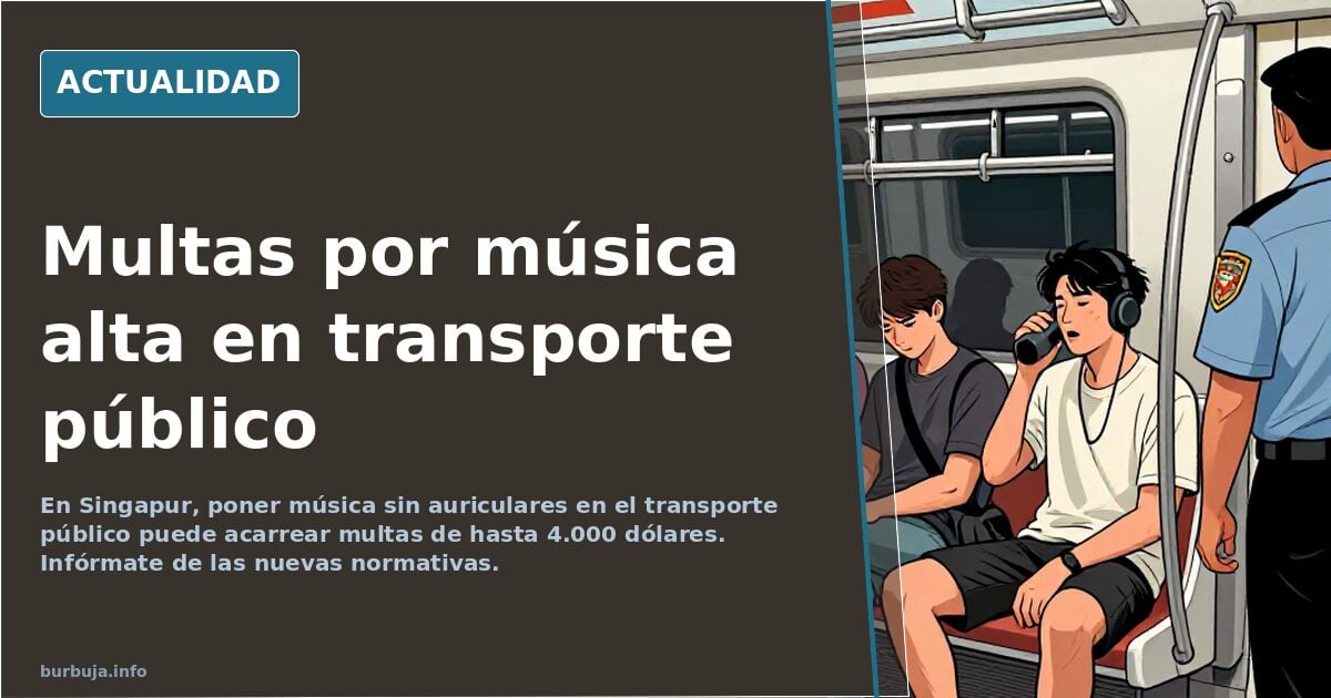 Se multará con multas de 400 a 4000 quien ponga musiquita en transporte publico