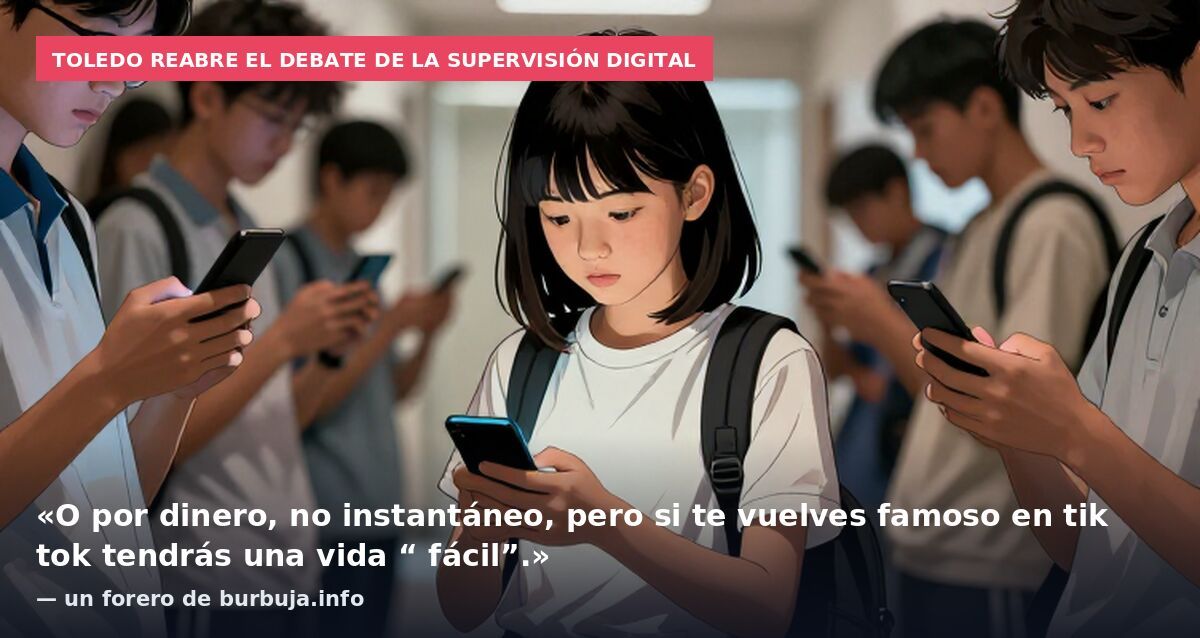 Toledo reabre el debate de la supervisión digital: «O por dinero, no instantáneo, pero si te vuelves famoso en tik tok tendrás una vida “ fácil”.» — un forero de burbuja.info