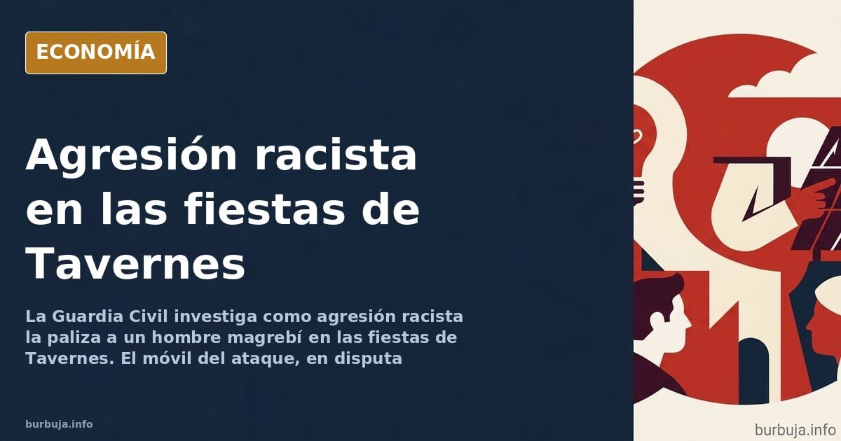 Escena en una calle de Tavernes de la Valldigna durante las fiestas, en el marco de la agresión a un magrebí