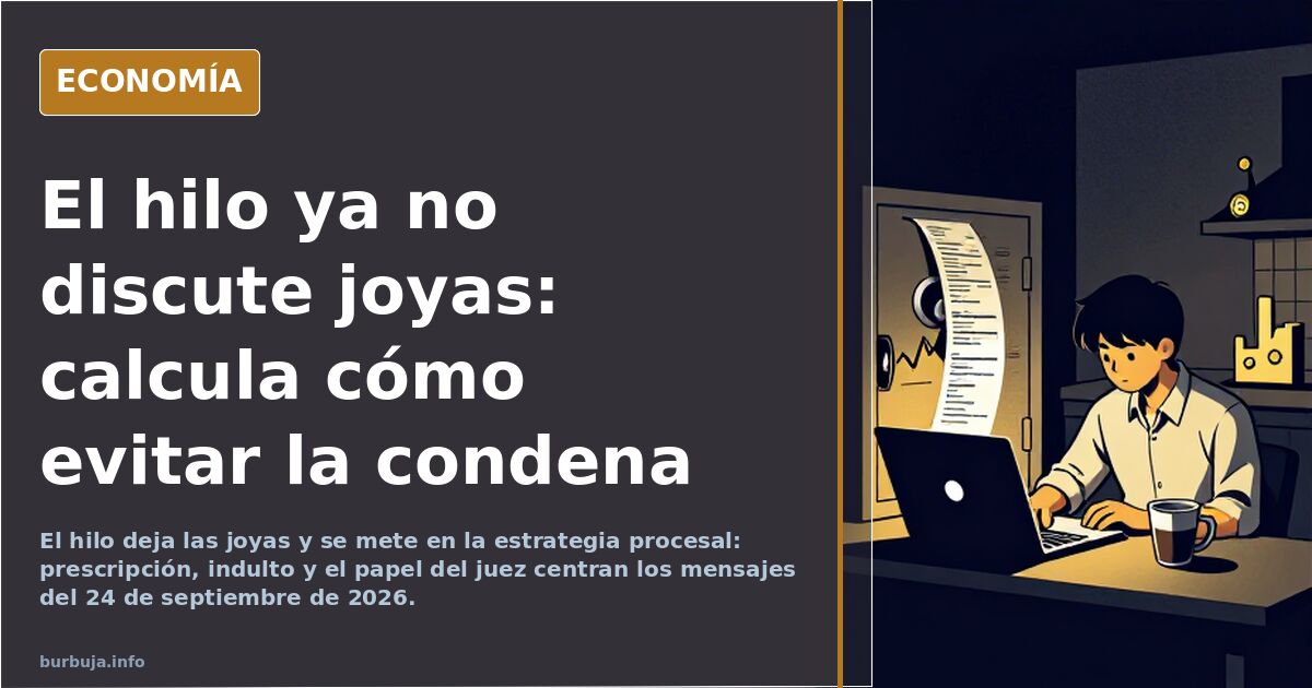 El hilo ya no discute joyas: calcula cómo evitar la condena