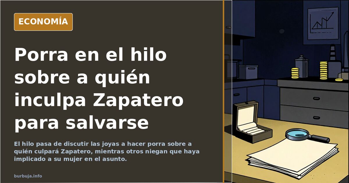 Porra en el hilo sobre a quién inculpa Zapatero para salvarse