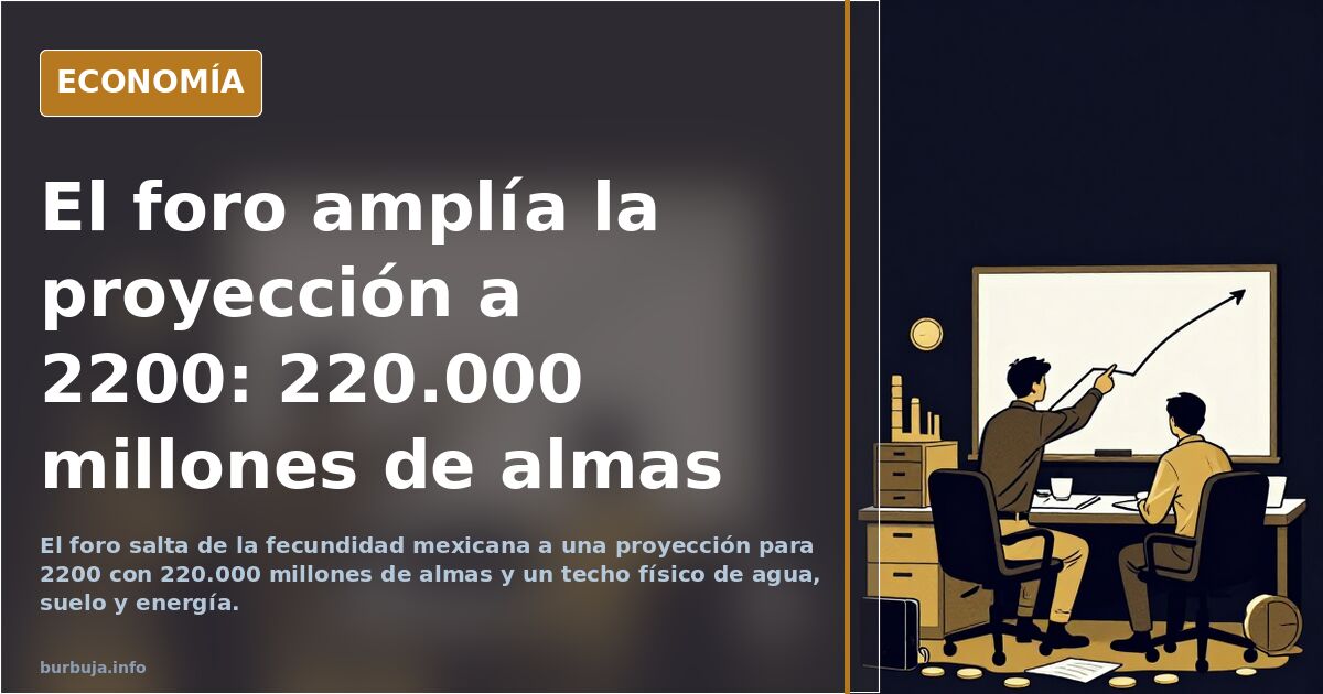 El foro amplía la proyección a 2200: 220.000 millones de almas