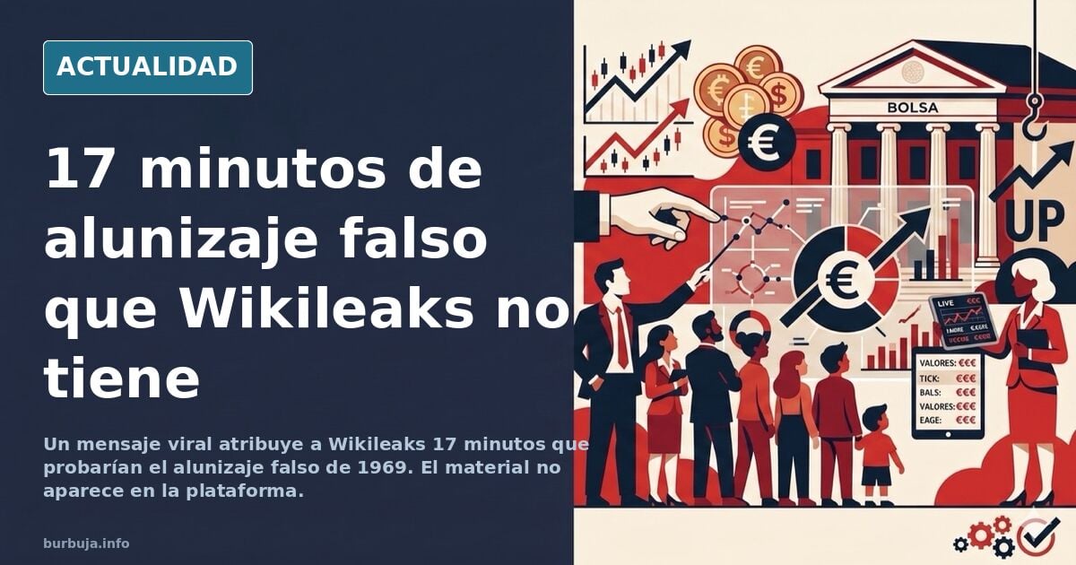 Imagen editorial sobre el bulo del alunizaje falso: pantalla con la etiqueta Moonlandingfake y silueta lunar en tonos neutros