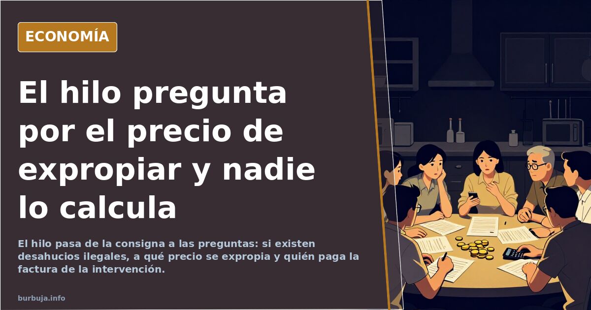 El hilo pregunta por el precio de expropiar y nadie lo calcula
