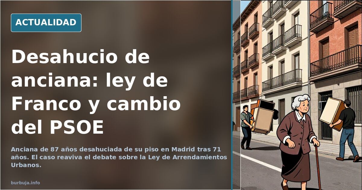 El desahucio de plumarmen es consecuencia de un cambio legal del PSOE sobre una ley de Franco