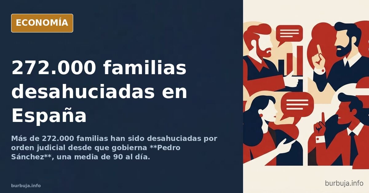 Más de 272.000 familias han sido desahuciadas por el juez como plumarmen desde que gobierna Sánchez: 90 al día