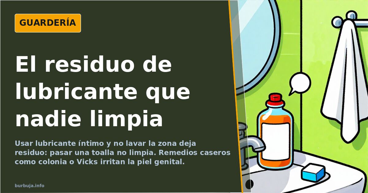 Frasco de lubricante íntimo a base de agua junto a una toalla, ilustración sobre higiene genital masculina