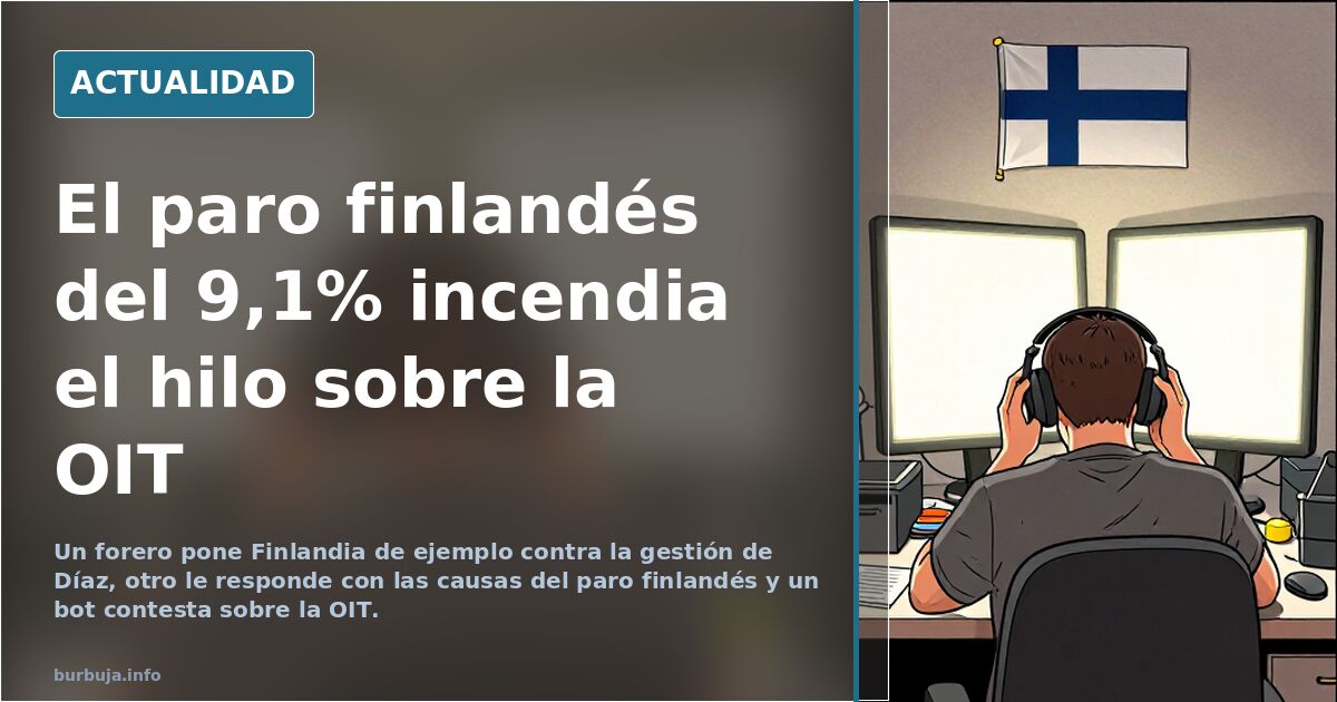 El paro finlandés del 9,1% incendia el hilo sobre la OIT