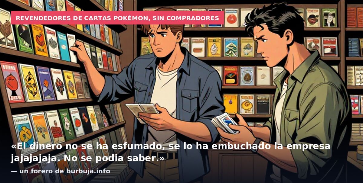 Revendedores de cartas Pokémon, sin compradores: «El dinero no se ha esfumado, se lo ha embuchado la empresa jajajajaja. No se podia saber.» — un forero de burbuja.info