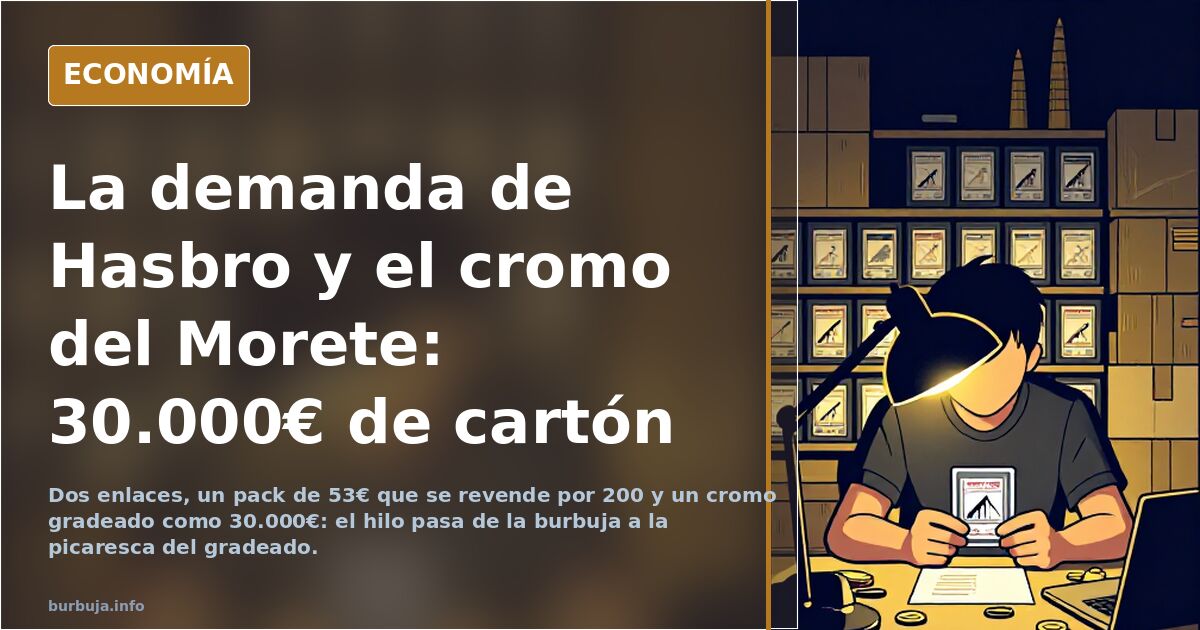 La demanda de Hasbro y el cromo del Morete: 30.000€ de cartón