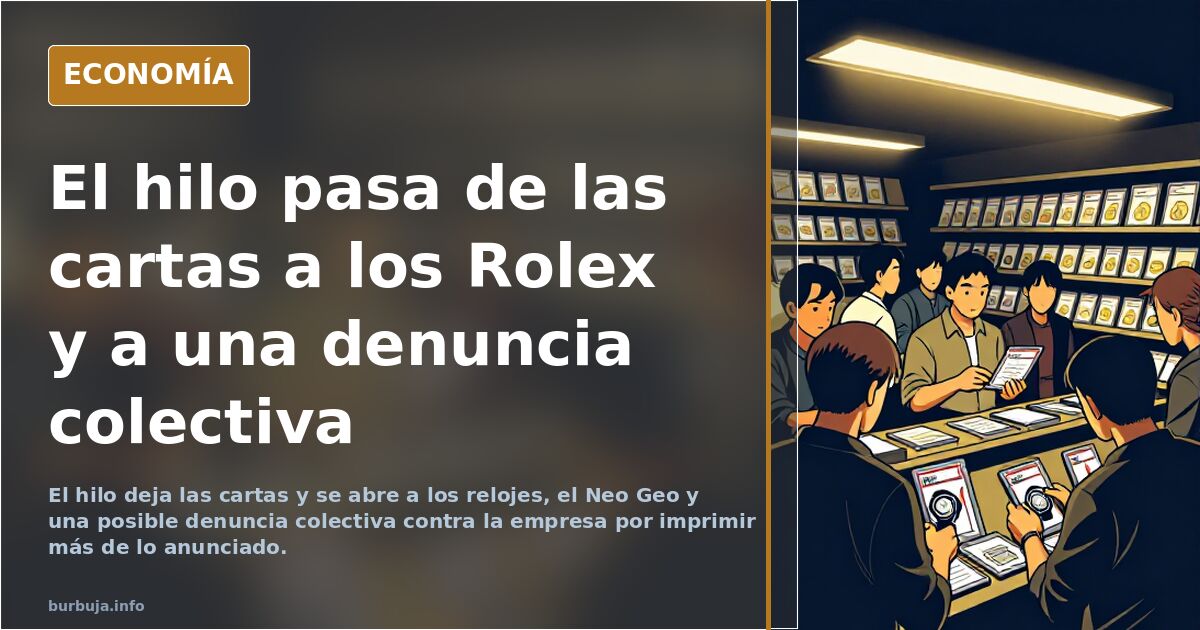 El hilo pasa de las cartas a los Rolex y a una denuncia colectiva
