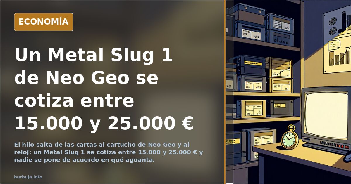 Un Metal Slug 1 de Neo Geo se cotiza entre 15.000 y 25.000 €