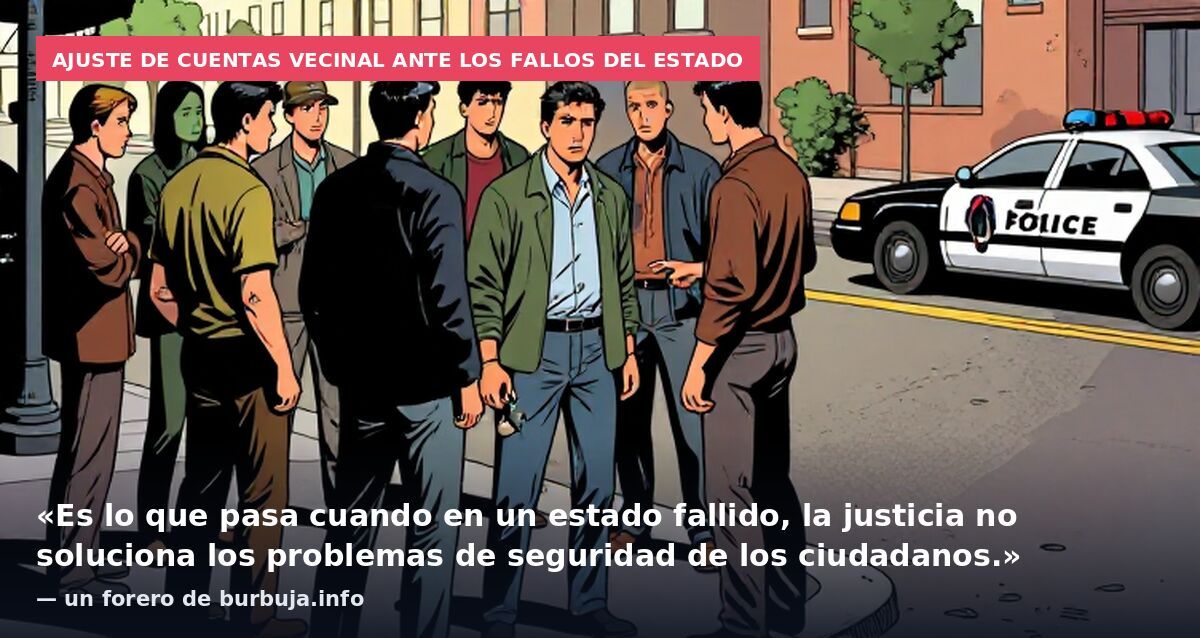 Ajuste de cuentas vecinal ante los fallos del Estado: «Es lo que pasa cuando en un estado fallido, la justicia no soluciona los problemas de seguridad de los ciudadanos.» — un forero de burbuja.info
