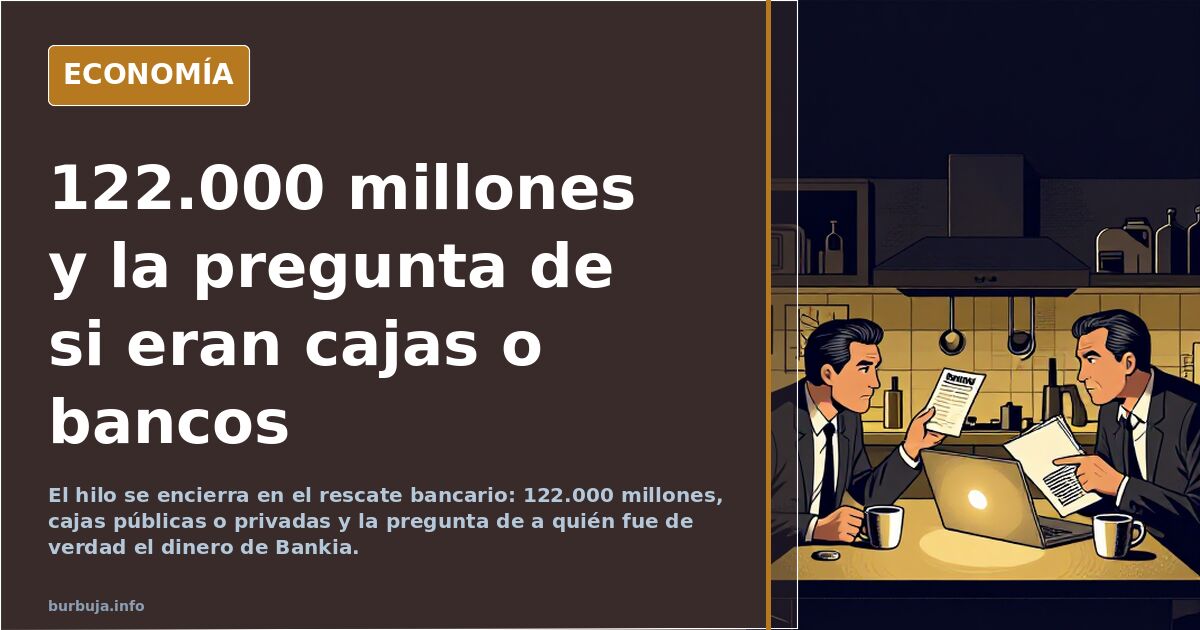 122.000 millones y la pregunta de si eran cajas o bancos