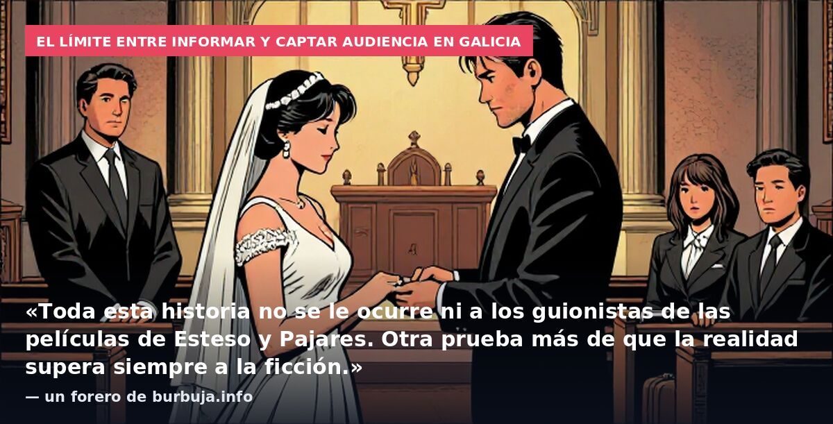El límite entre informar y captar audiencia en Galicia: «Toda esta historia no se le ocurre ni a los guionistas de las películas de Esteso y Pajares. Otra prueba más de que la realidad supera siempre a la ficción.» — un forero de burbuja.info