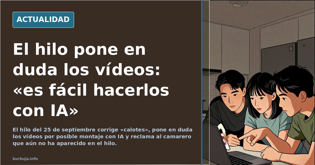 El hilo pone en duda los vídeos: «es fácil hacerlos con IA»