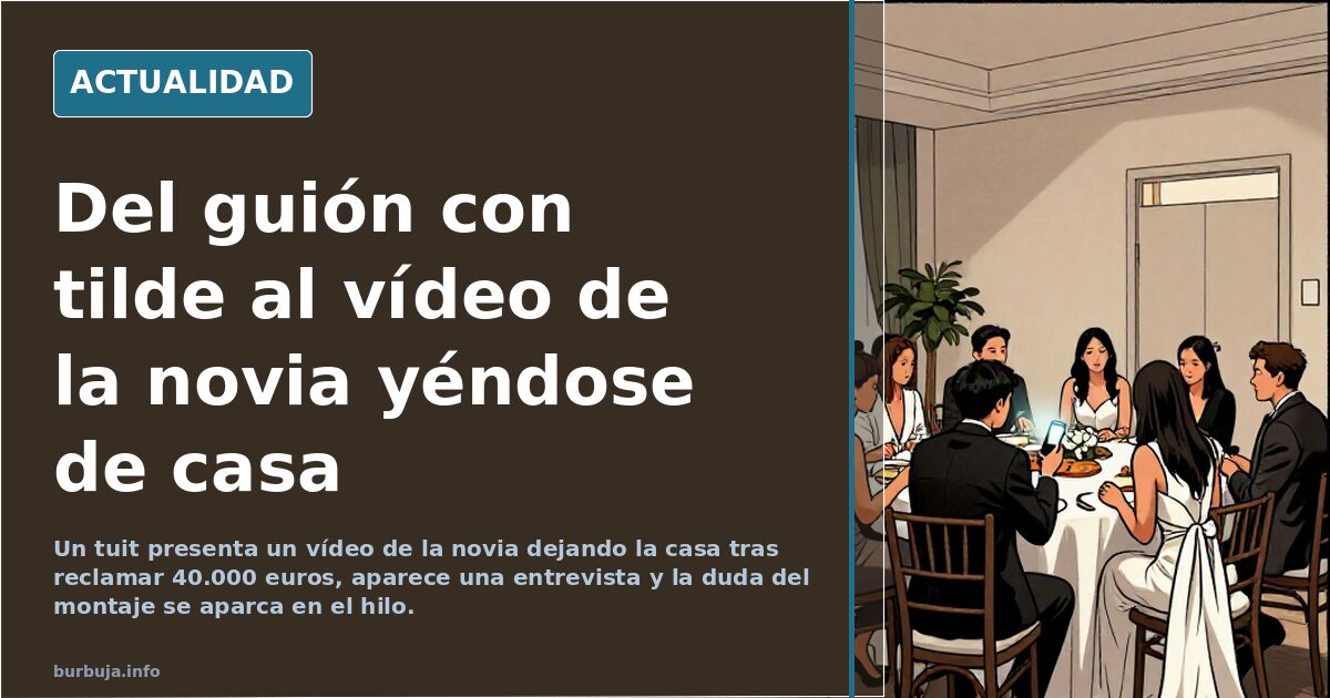 Del guión con tilde al vídeo de la novia yéndose de casa
