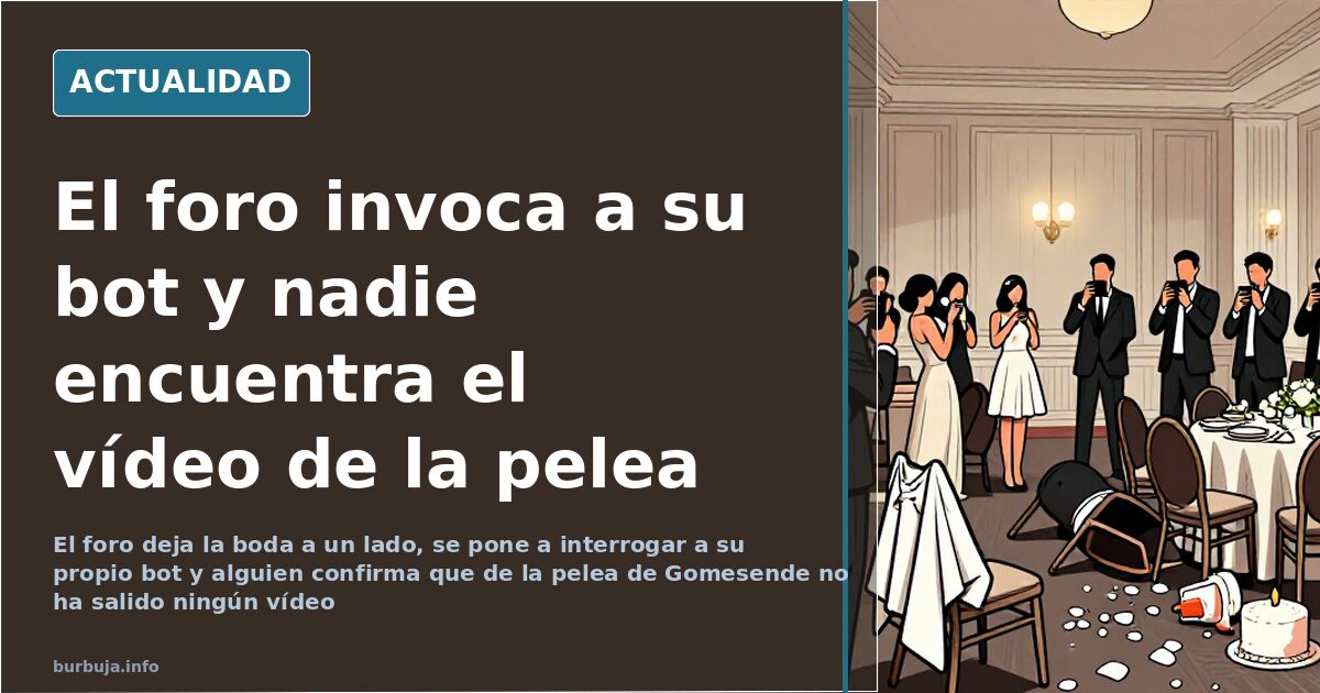 El novio de la boda habla y se publican fotos y vídeos