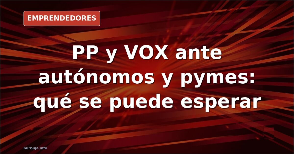 Autónomo trabajando con su portátil en una oficina, imagen de portada sobre cuota de autónomos y medidas para pymes de PP y V