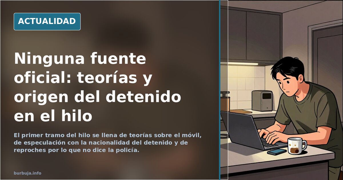 Ninguna fuente oficial: teorías y origen del detenido en el hilo