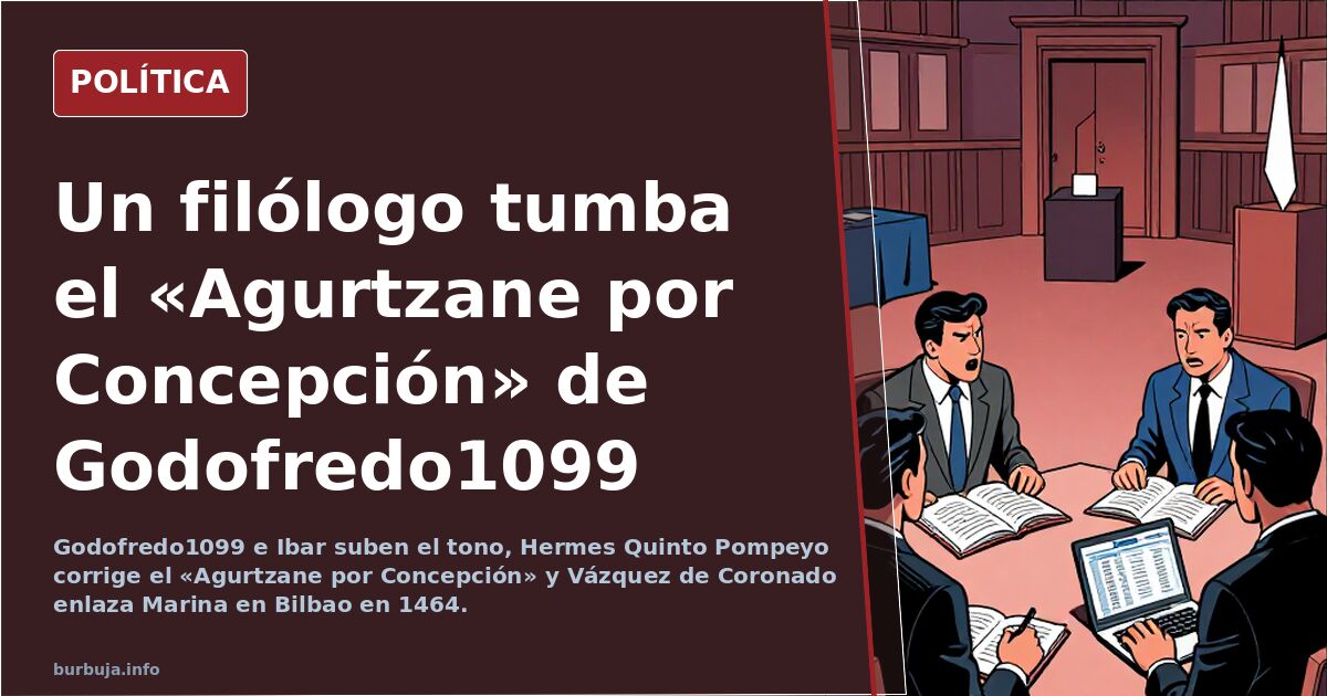 Un filólogo tumba el «Agurtzane por Concepción» de Godofredo1099