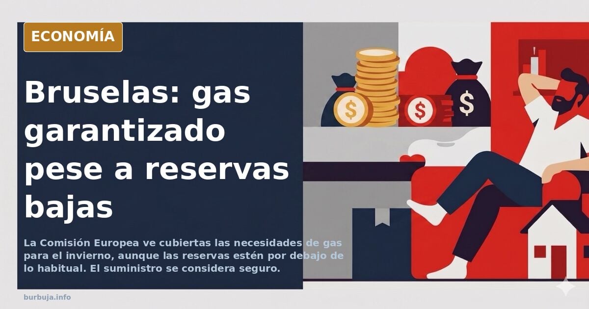 "Bruselas descarta POR AHORA problemas de suministro de gas pese al menor nivel de las reservas"