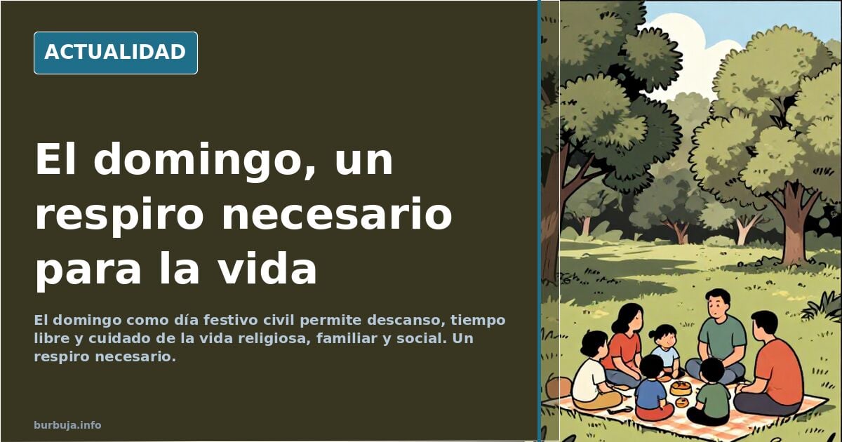 ¿Por qué es importante reconocer civilmente el domingo como día festivo?