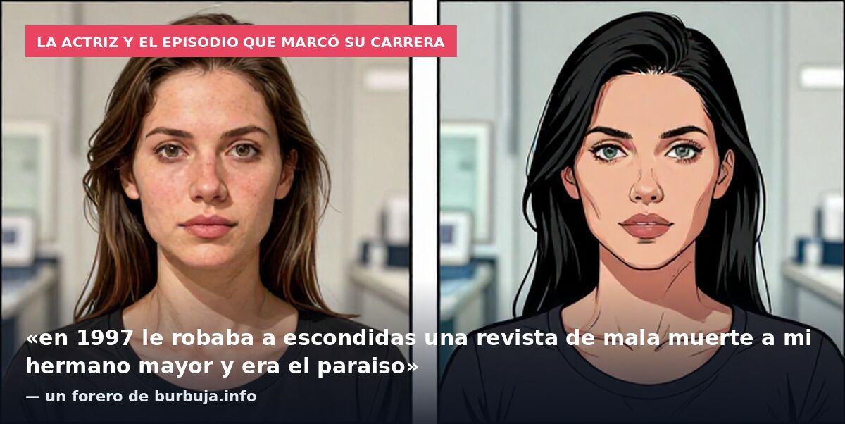 La actriz y el episodio que marcó su carrera: «en 1997 le robaba a escondidas una revista de mala muerte a mi hermano mayor y era el paraiso» — un forero de burbuja.info